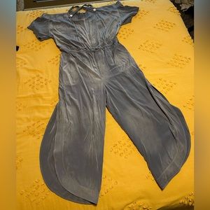 Loving this stonewashed colored off the shoulder romper from Anthropologie!!